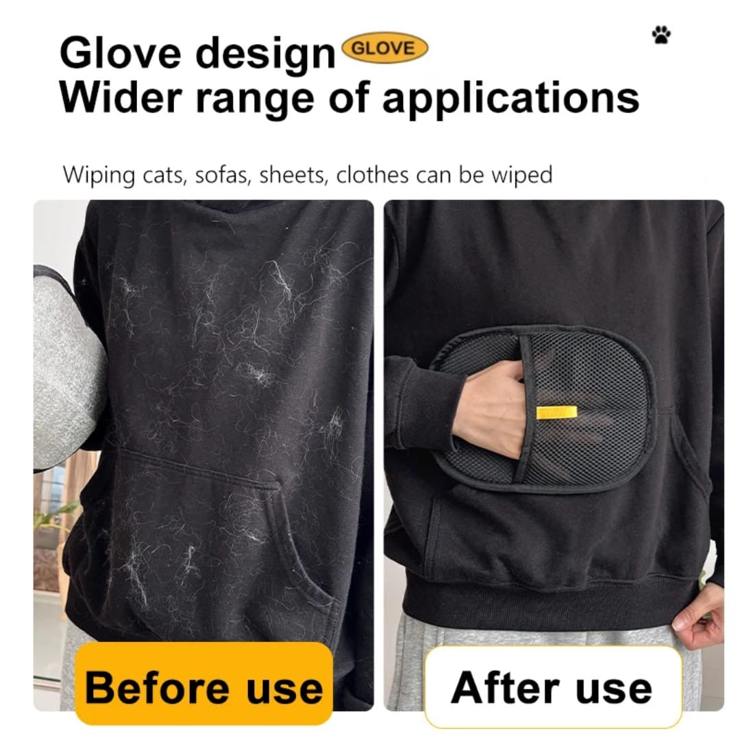 Pet hair remover glove
