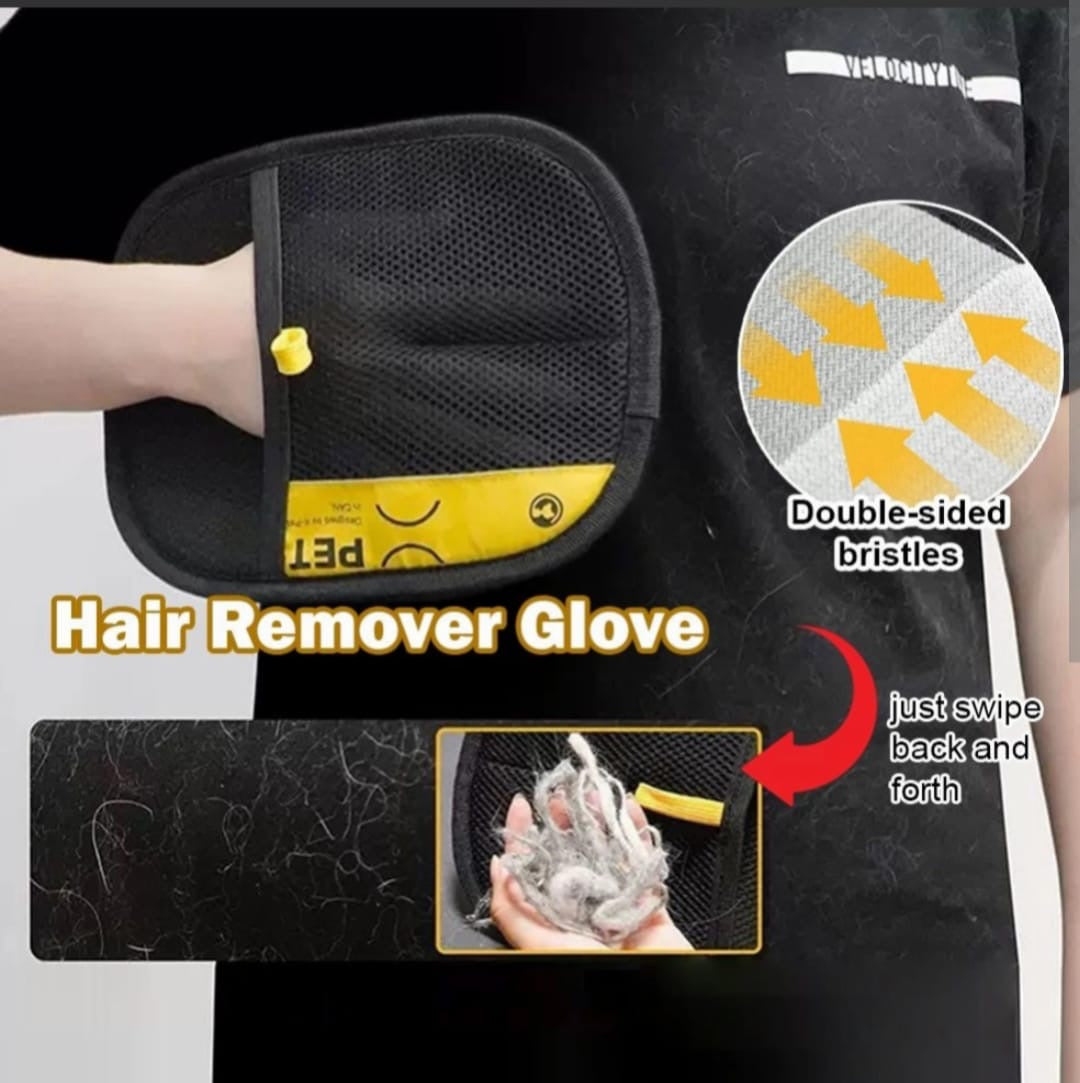 Pet hair remover glove